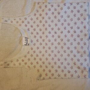 Blue Pacific Pink Floral Tank Top - White and Pink